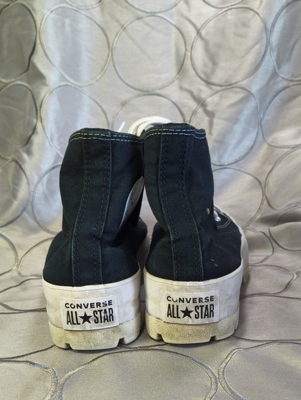 Converse Chunky Black White High Top Platform Sneaker Women's Size 9.5 C7 - Picture 5 of 7